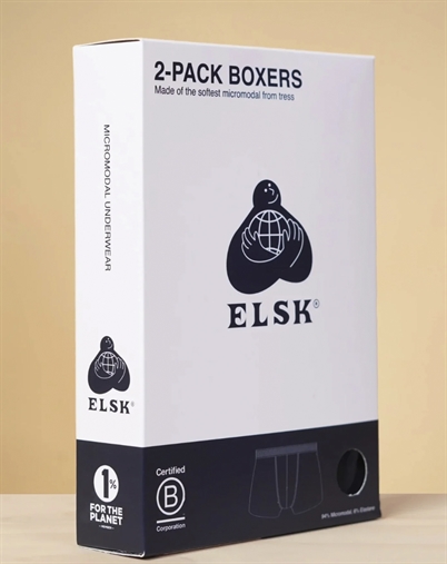 Elsk - Micromodal Underwear Men's 2-Pack Boxers - Black